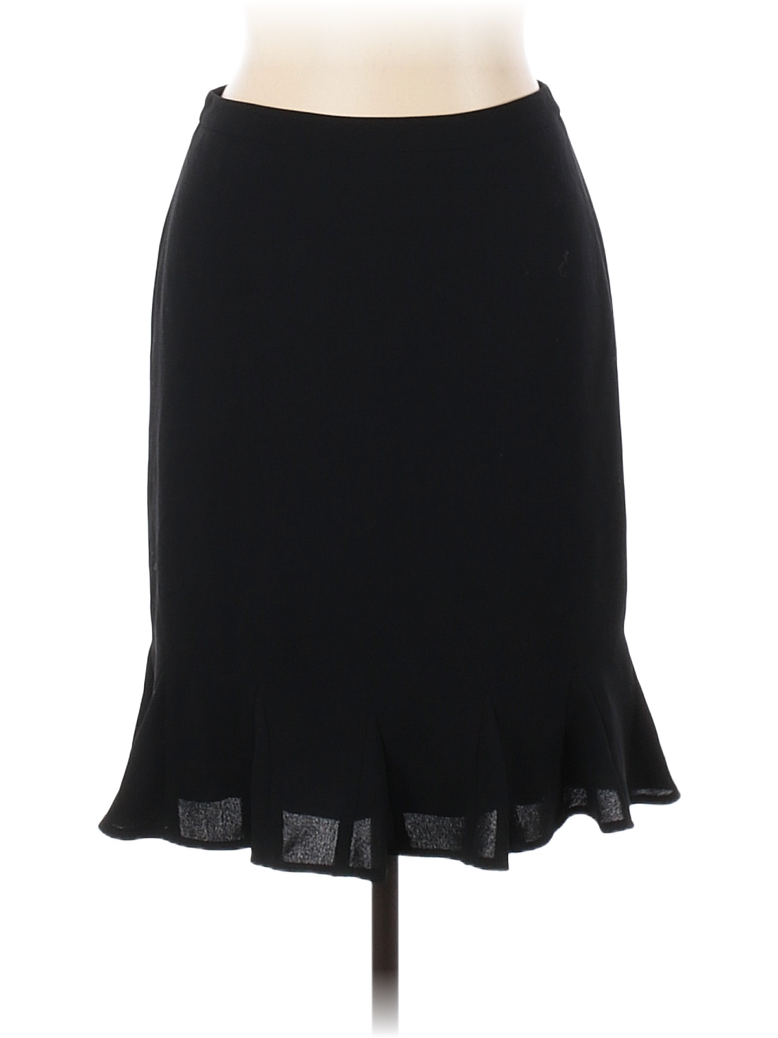 Inc International Concepts Womens Spotted Asymmetrical Midi Skirt Black Size 4 main image 1