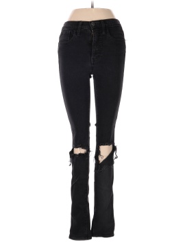 Madewell Tall 10" High-Rise Roadtripper Supersoft Jeans in Davie Wash: Knee-Rip Edition (view 1)
