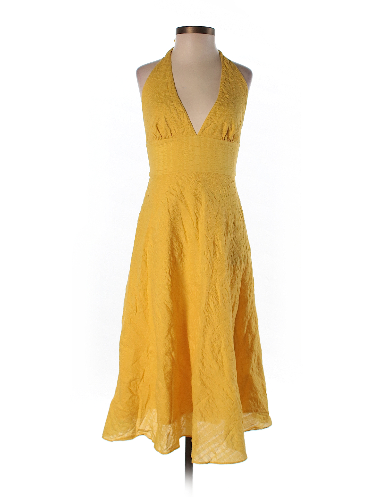 J. Crew 100% Cotton Solid Yellow Casual Dress Size 0 - 88% off | thredUP