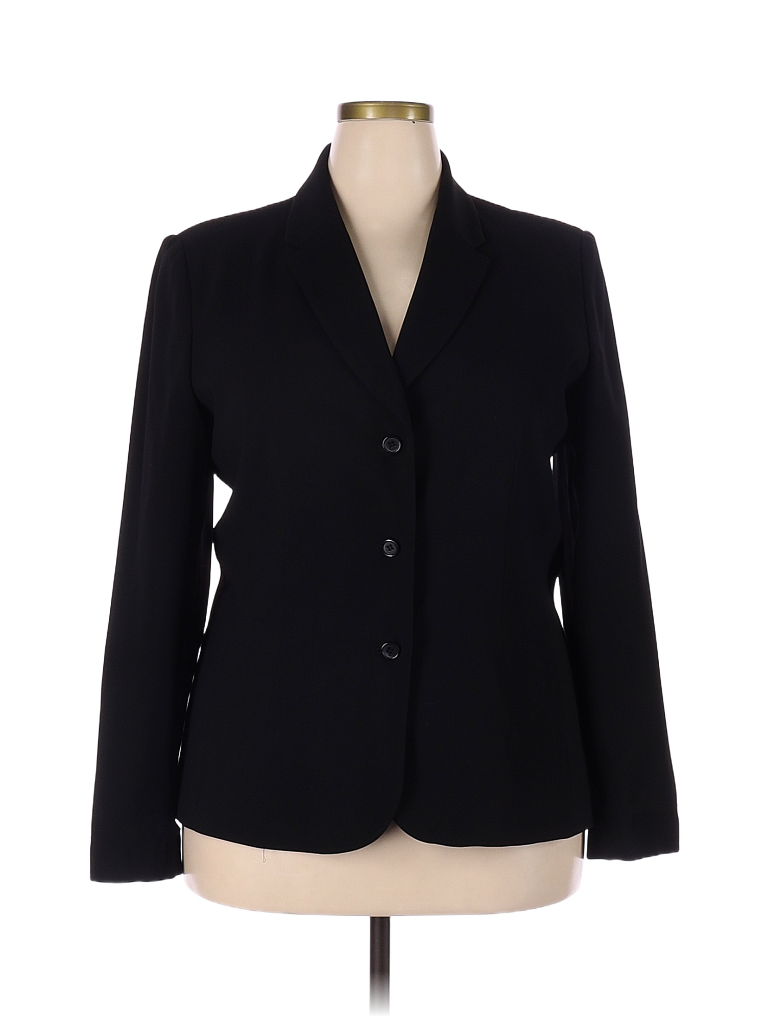 Laura Scott 100% Polyester Black Blazer Size 18 (Plus) - 44% off | thredUP