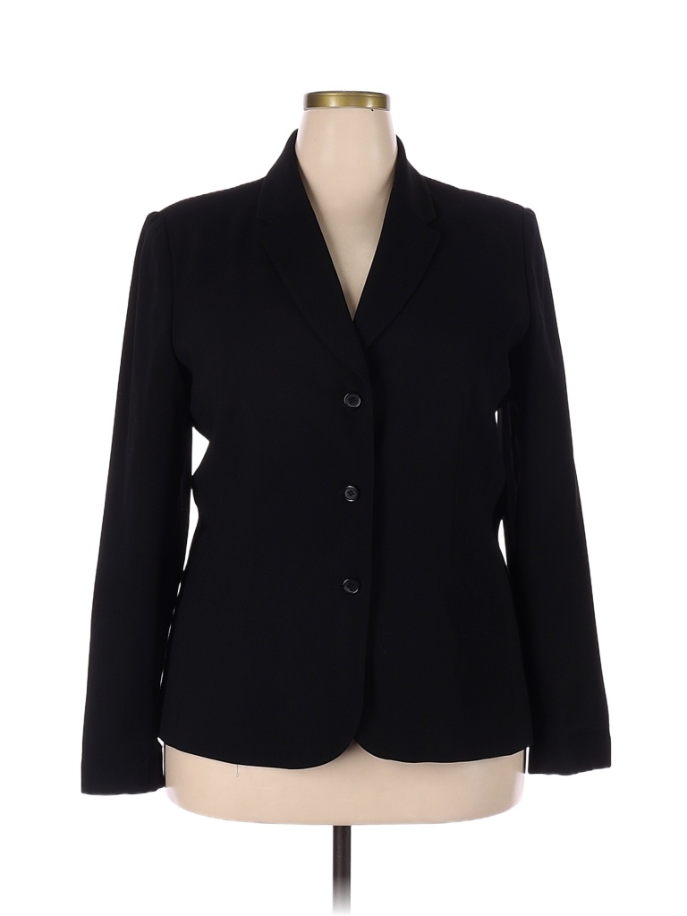 Laura Scott 100% Polyester Black Blazer Size 18 (Plus) - 44% off | thredUP