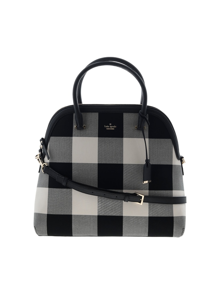 Kate Spade New York 100% Cotton Checkered-gingham Multi Color Black Satchel One Size - photo 1