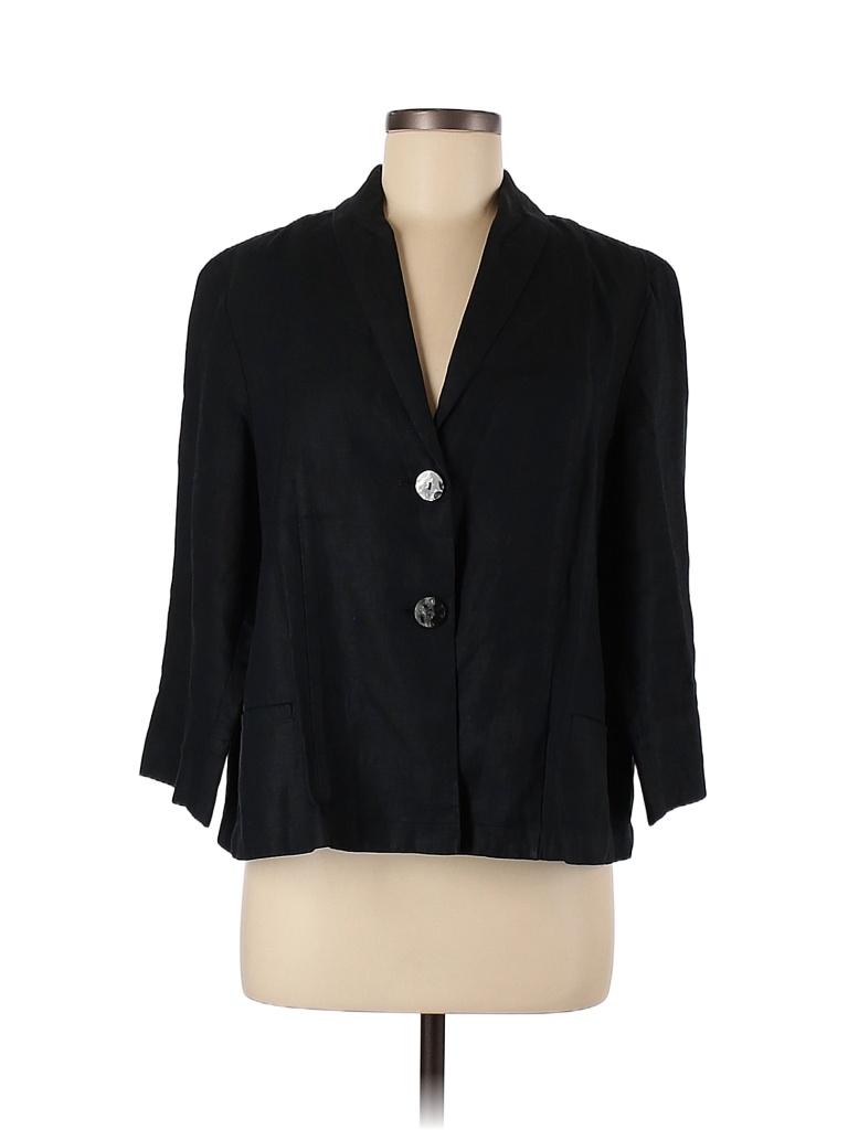 J.Jill 100% Linen Black Blazer Size M - 74% off | thredUP