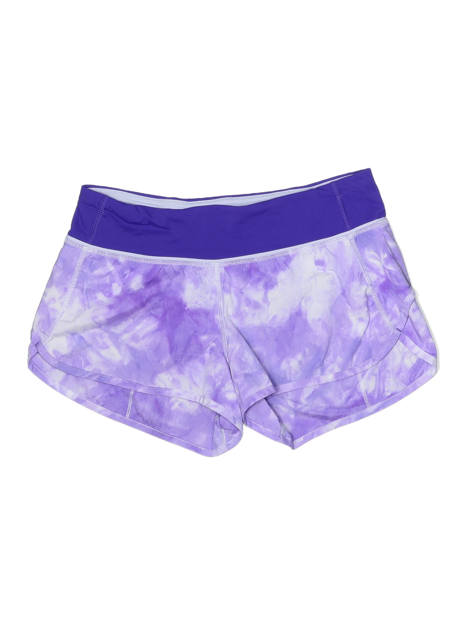 Lululemon Athletica Color Block Tiedye Purple Athletic Shorts Size 6