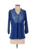 Emmelee 100% Polyester Blue 3/4 Sleeve Blouse Size S - photo 1
