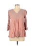 Andree 100% Rayon Pink 3/4 Sleeve Blouse Size M - photo 1