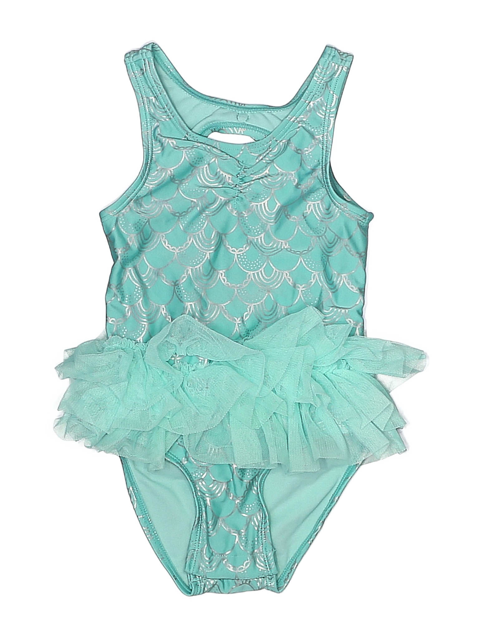 Toddler Girls' Seashell One Piece Swimsuit - Cat & Jack Blue 5T main image 0