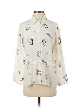 Amour Vert Long Sleeve Silk Top
