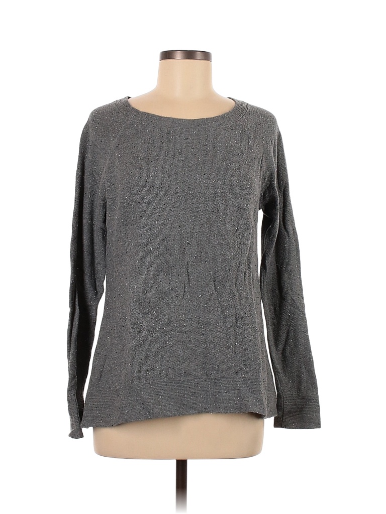 Ann Taylor LOFT Outlet Color Block Gray Pullover Sweater Size M - photo 1