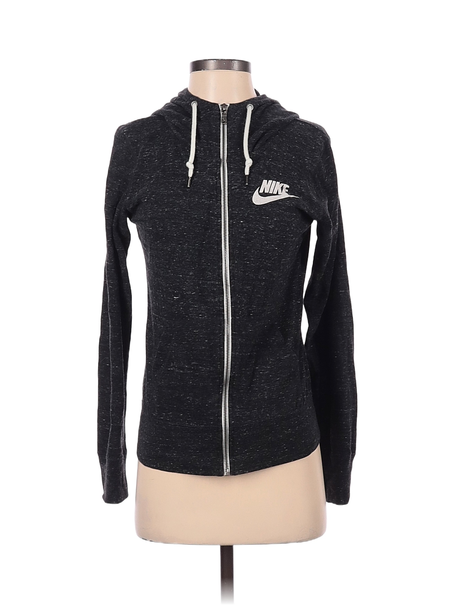 Nike Solid Gray Zip Up Hoodie Size S 62 off thredUP