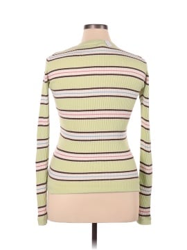 American Eagle Outfitters Women's Stripe Rib Henley Sweater (view 2)