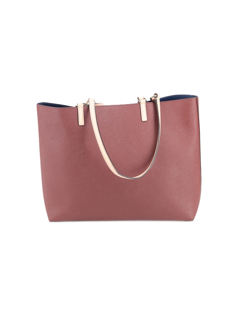 Oroton Graphic Solid Brown Leather Tote One Size 71 off thredUP