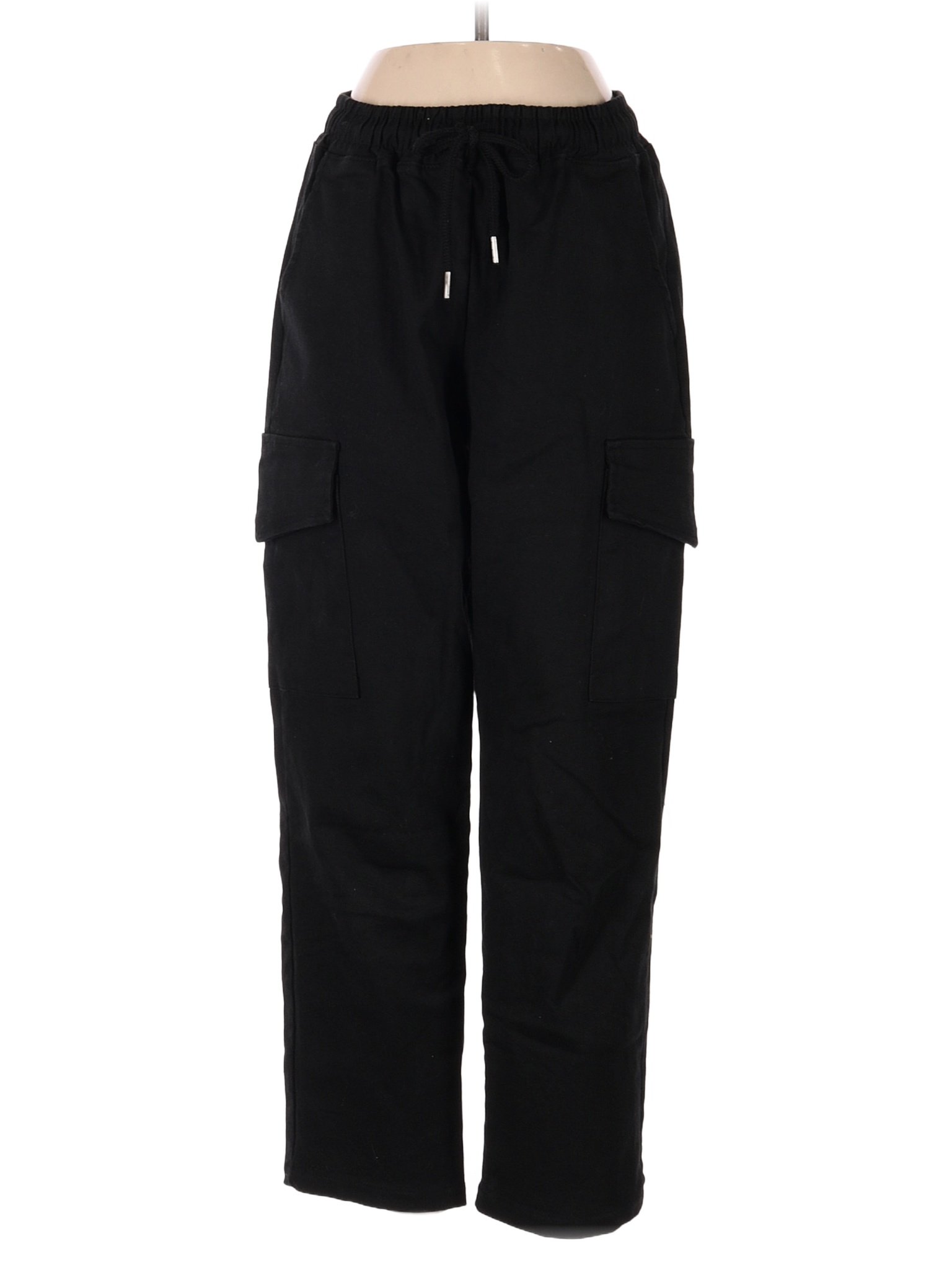 OAK + FORT Solid Black Cargo Pants Size S - 69% off | thredUP