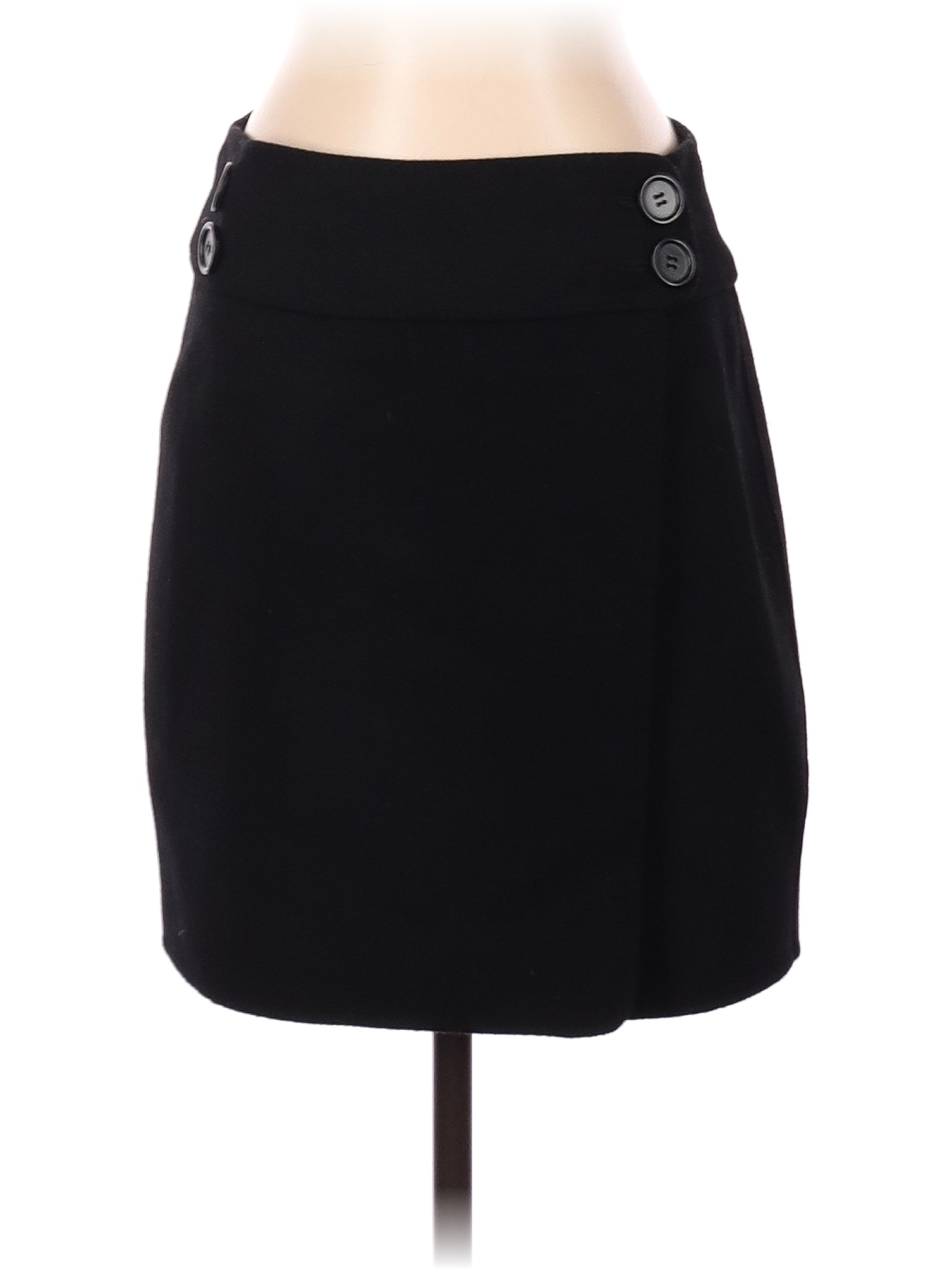 Leon Max Solid Black Wool Skirt Size 0 - 90% off | thredUP