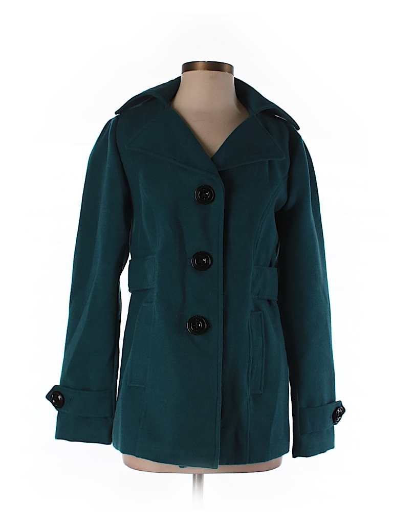 Centigrade Outerwear Solid Teal Coat Size XS - 92% off | thredUP