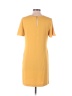 Ann Taylor 100% Polyester Solid Yellow Casual Dress Size 4 - photo 2