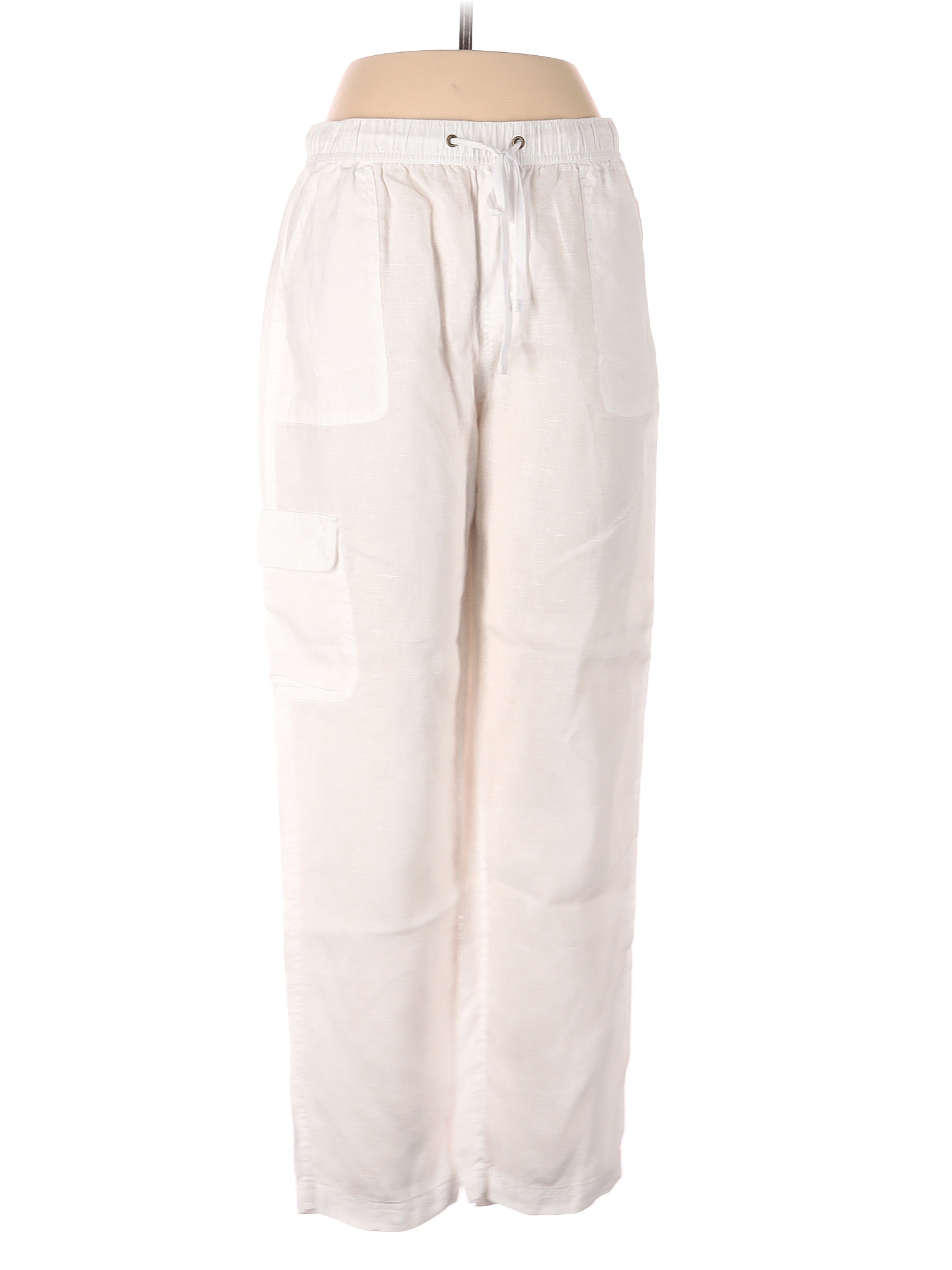 Rachel Zoe 100% Linen Solid White Linen Pants Size M - 80% off | thredUP