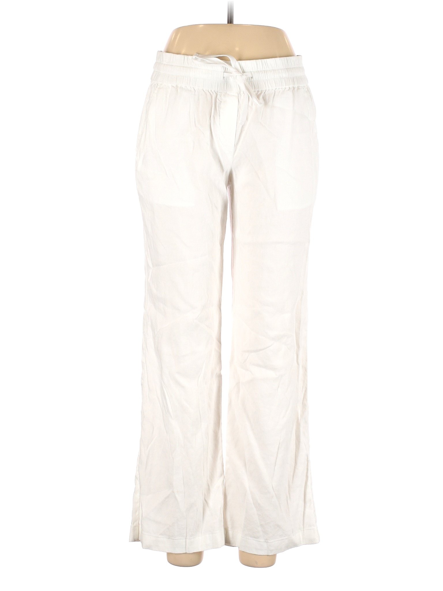 Ann Taylor Solid White Linen Pants Size M - 74% off | thredUP