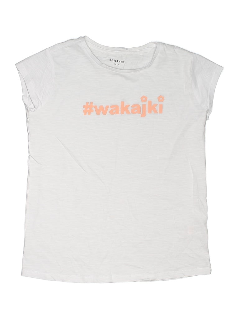 Reserved 100% Cotton White Short Sleeve T-Shirt Size 155 - 160 cm - photo 1