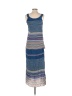 Label by Ritu Kumar 100% Viscose Stripes Blue Casual Dress Size 2 - photo 2