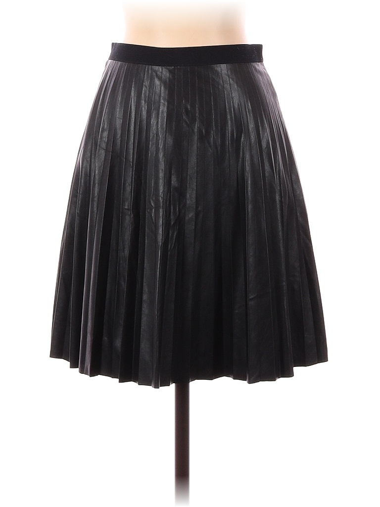 J.Crew Factory Store 100% Polyurethane Solid Black Faux Leather Skirt Size 00 - photo 1