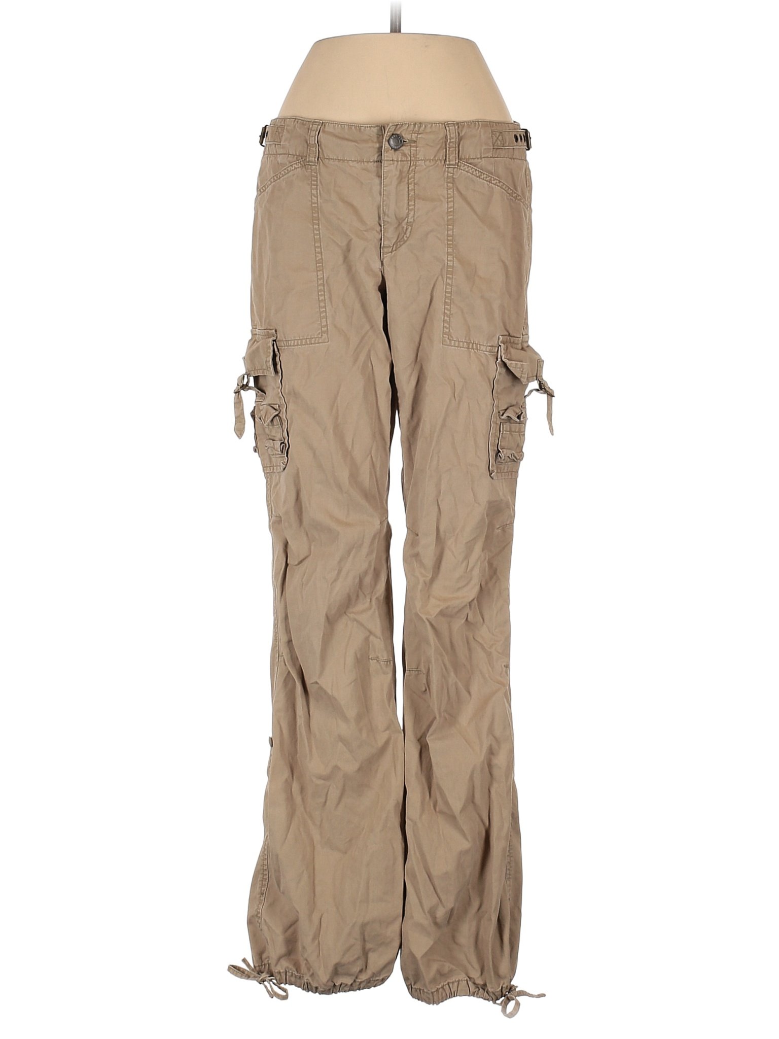 Express 100 Cotton Solid Colored Tan Cargo Pants Size 3 4 73 off