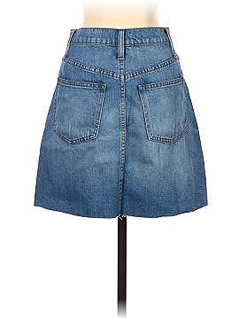 Madewell Rigid Denim A-Line Mini Skirt in Keene Wash: Cutout Edition (view 2)