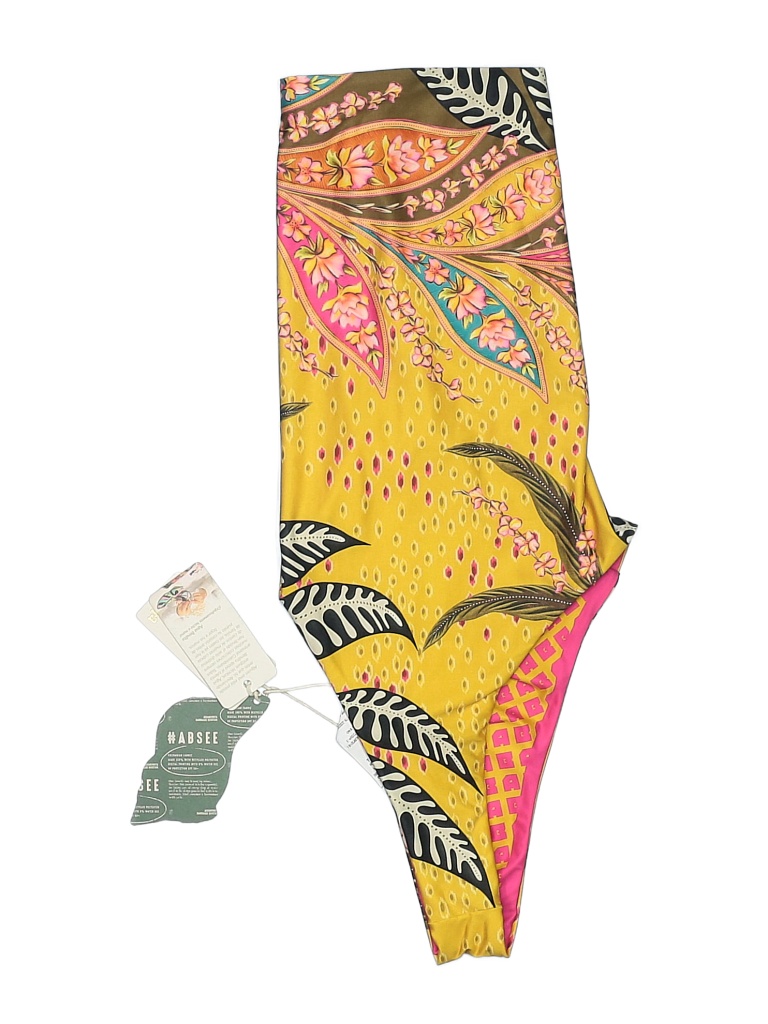 Agua Bendita Yellow One Piece Swimsuit Size M 47 off thredUP