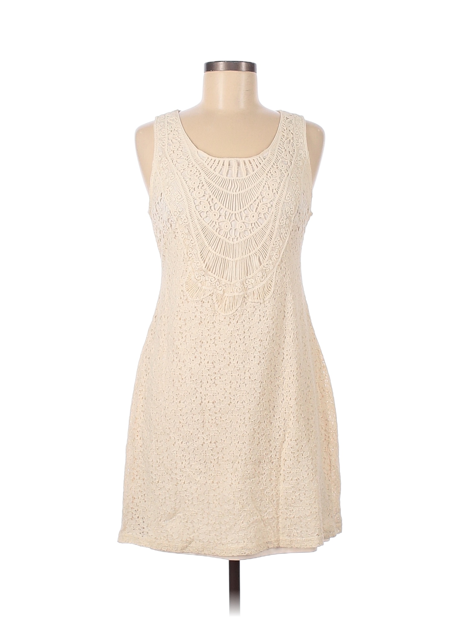 Cato Solid Colored Ivory Cocktail Dress Size 10 - 55% off | thredUP