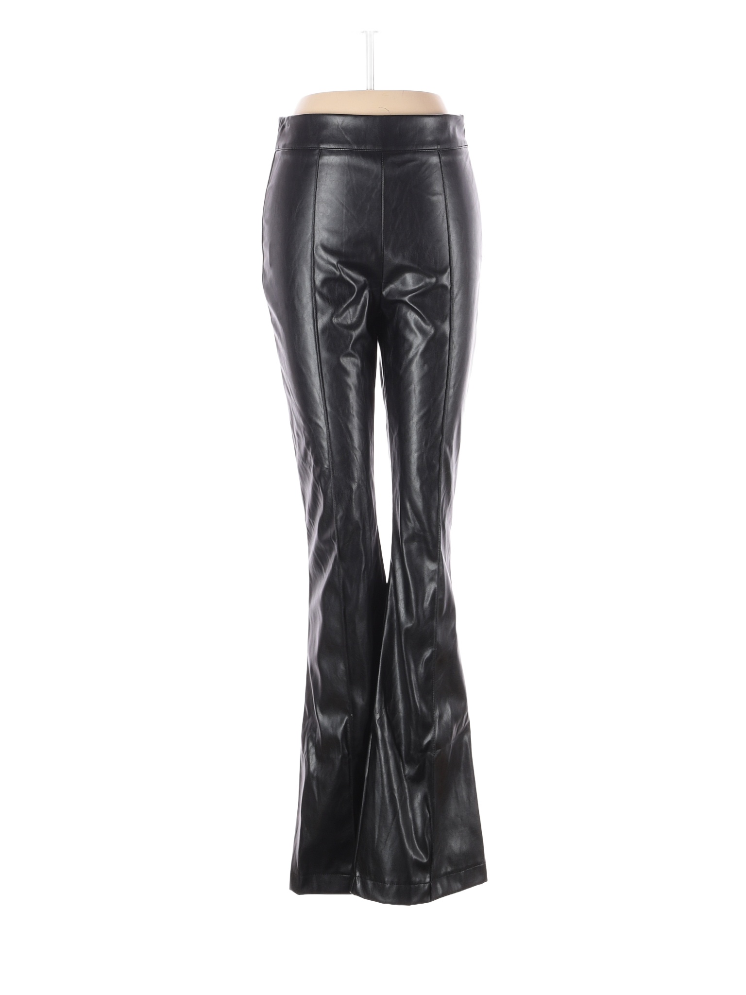 Princess Polly Solid Black Faux Leather Pants Size 4 - 57% off | thredUP