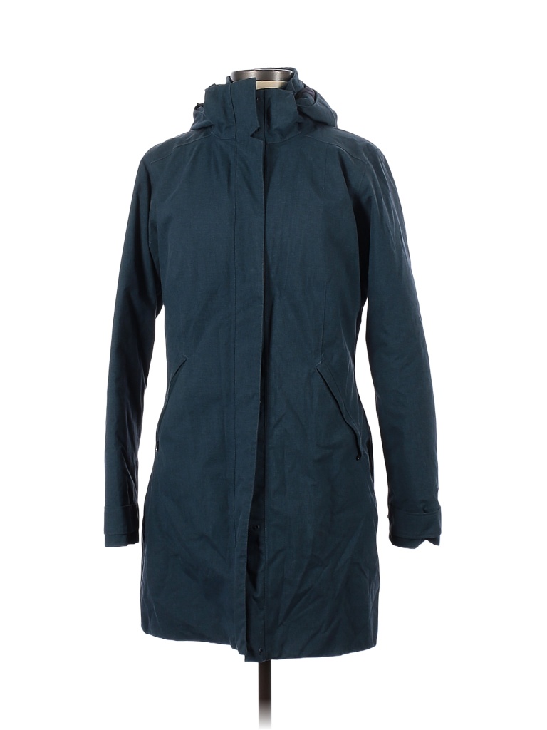 Patagonia 100% Polyester Solid Colored Blue Raincoat Size M - 54% off ...