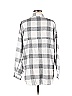 ACOA collection Checkered-gingham Plaid Gray White Long Sleeve Button-Down Shirt Size M - photo 2