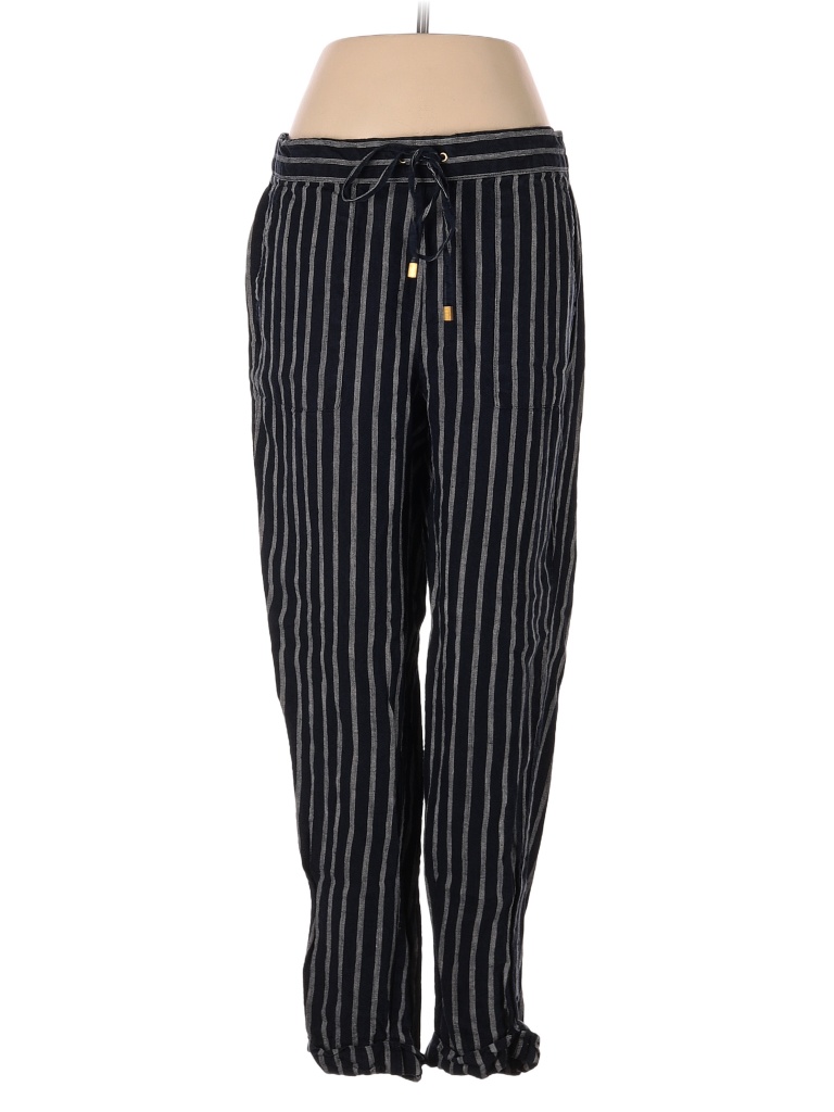 Ellen Tracy 100% Linen Stripes Black Blue Linen Pants Size M - 77% off ...