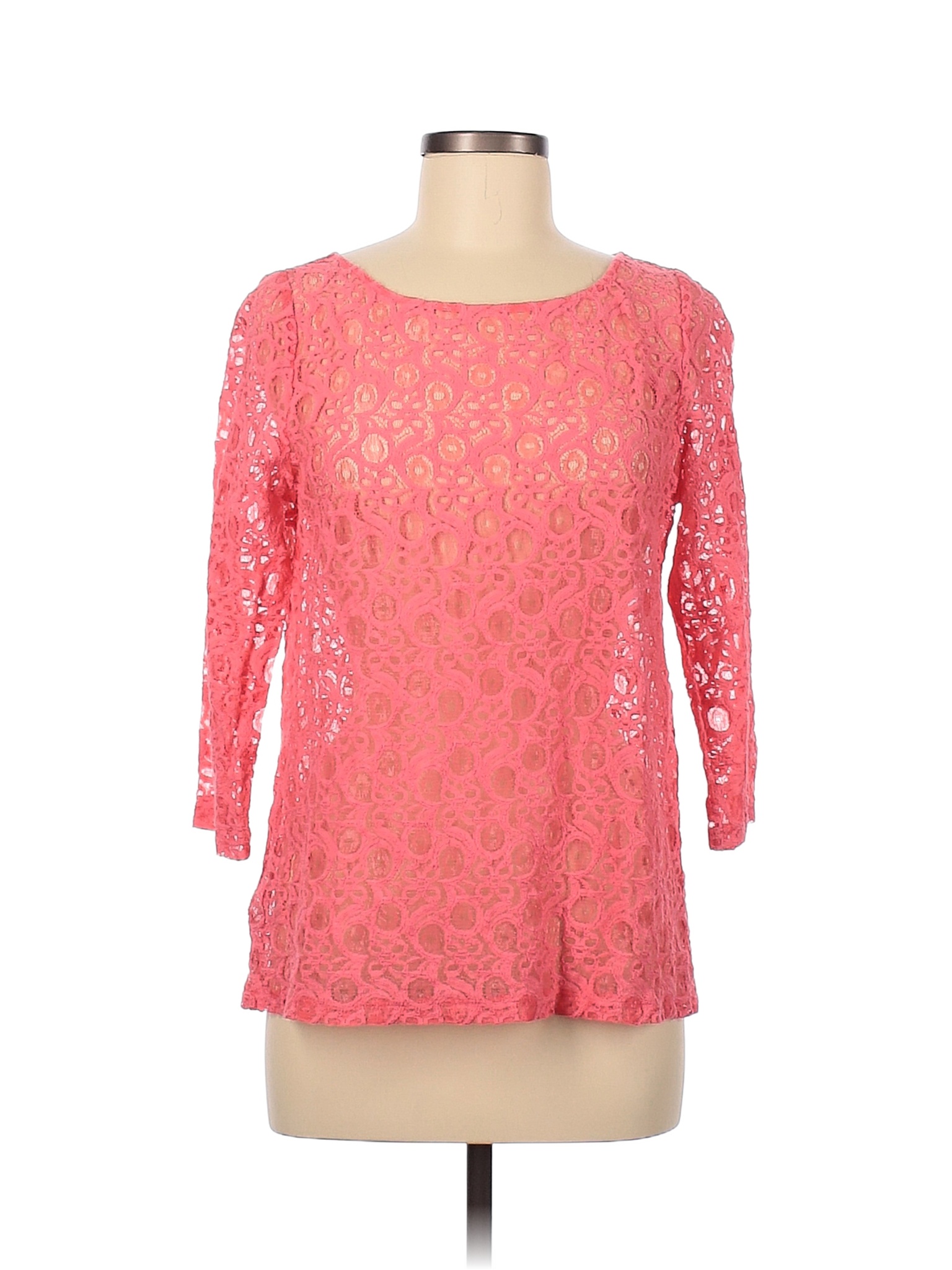 Ann Taylor LOFT Outlet Pink 3/4 Sleeve Blouse Size M - 90% off | thredUP