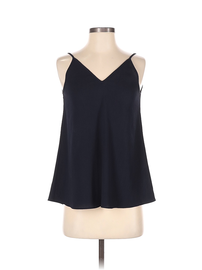 Uniqlo 100% Polyester Black Blue Sleeveless Blouse Size S - photo 1