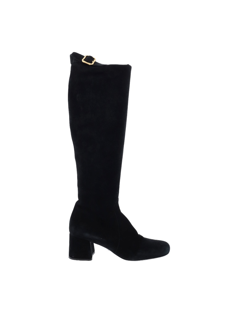 Prada Solid Black Suede over-the-knee boots Size 36 (EU) - photo 1
