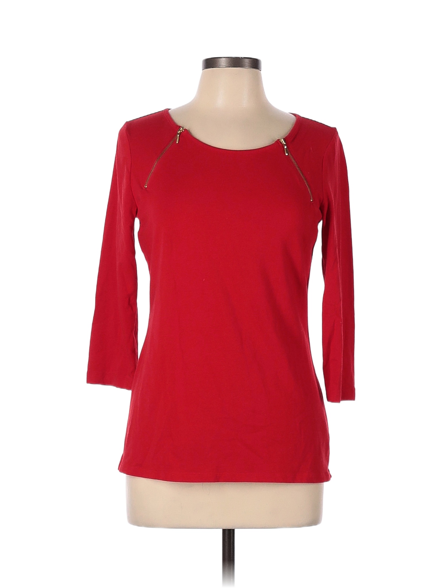 The Limited Solid Red Long Sleeve Top Size L 72 Off Thredup