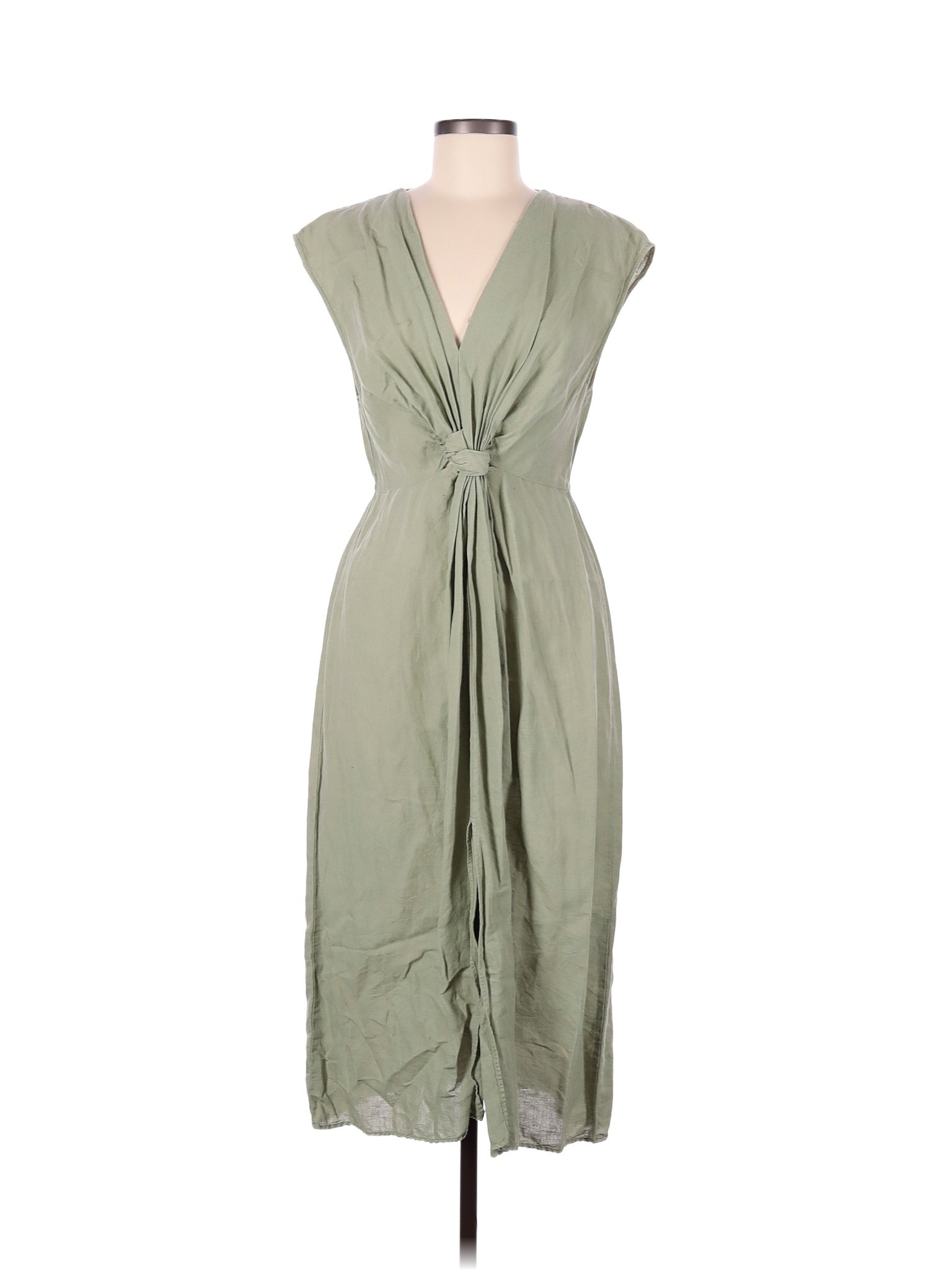 Zara Solid Colored Green Cocktail Dress Size M - 30% off | thredUP