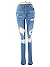 Shein Hearts Stars Graphic Blue Jeans Size 4 - photo 1