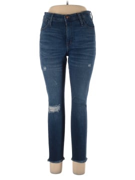 Madewell Petite 9" Mid-Rise Skinny Jeans in Julie Wash: Button-Front TENCEL&trade; Denim Edition (view 1)