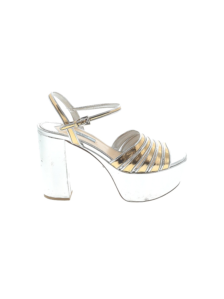 Prada Metallic Silver Heels Size 38.5 (EU) - photo 1