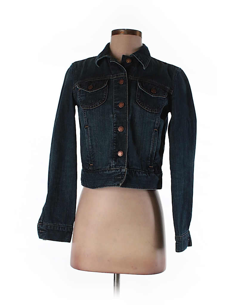 Gap 100% Cotton Solid Dark Blue Denim Jacket Size S - 65% off | thredUP