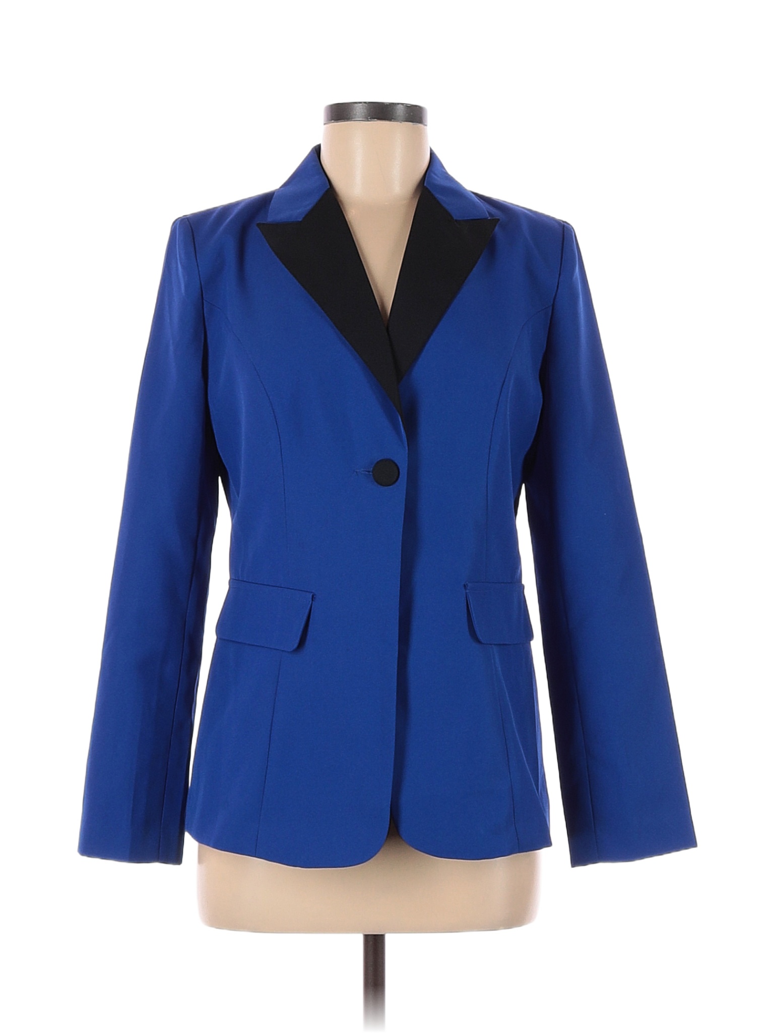 Metrostyle 100 Polyester Solid Blue Blazer Size 6 71 Off Thredup 8217