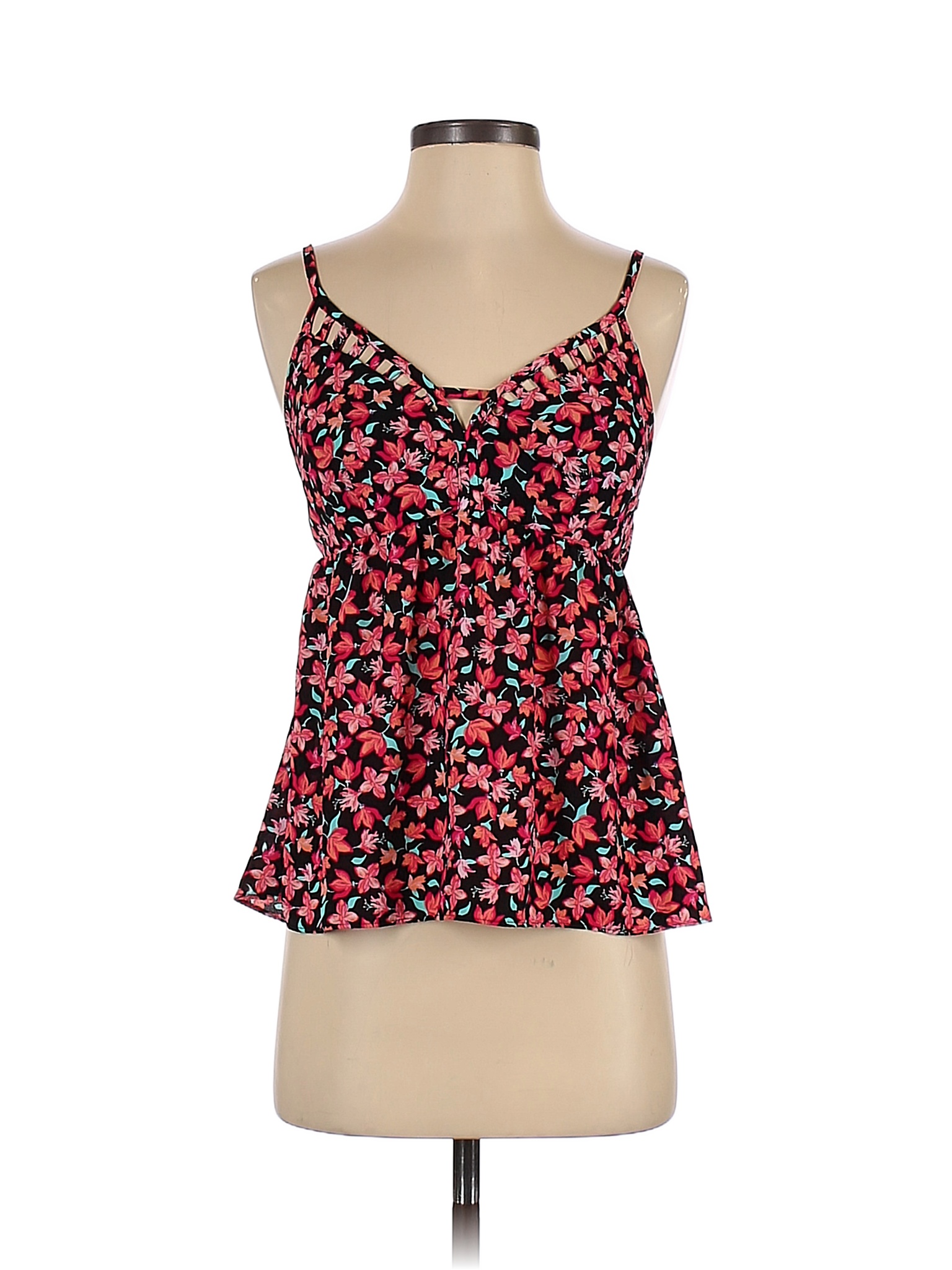 Candie's 100% Polyester Floral Red Sleeveless Blouse Size M - 63% off ...