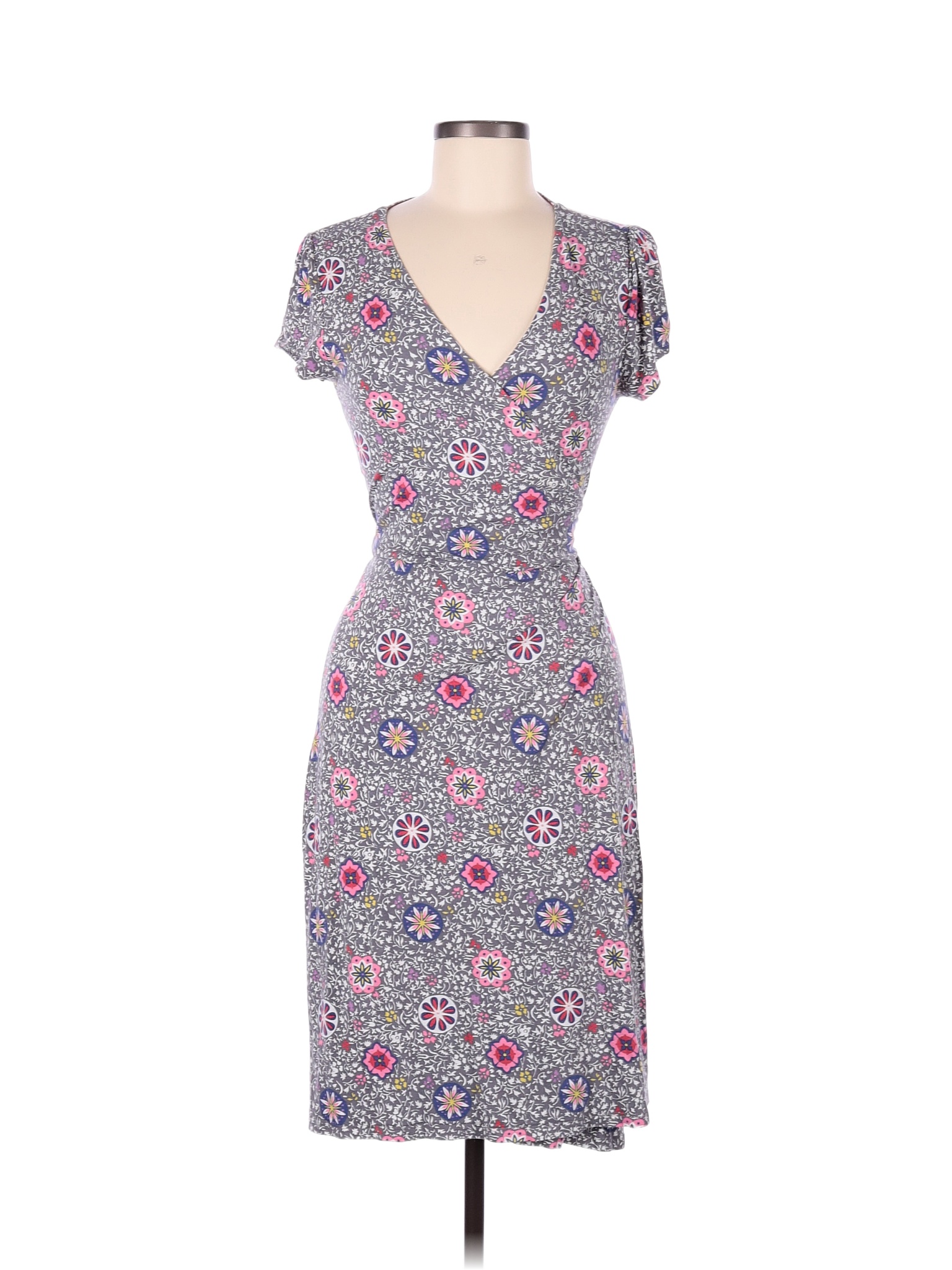 Boden Floral Multi Color Gray Casual Dress Size 8 - 68% off | thredUP