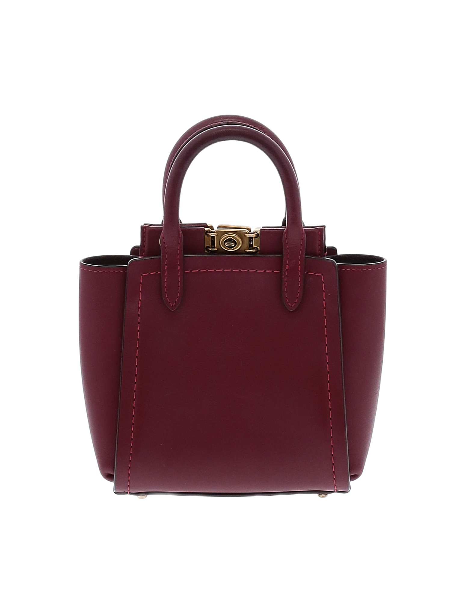 Coach 1941 100% Leather Solid Colored Burgundy Troupe Leather Satchel ...