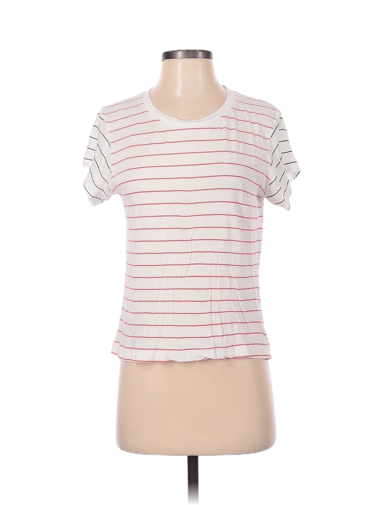 Wildfox 100% Cotton Stripes White Short Sleeve T-Shirt Size S - photo 1