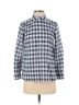 Talbots Checkered-gingham Blue Long Sleeve Blouse Size P (Petite) - photo 1