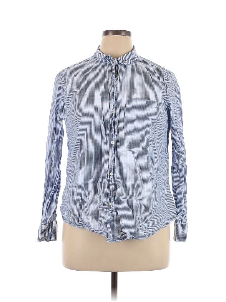 Gap 100% Cotton Blue Long Sleeve Button-Down Shirt Size XL - photo 1