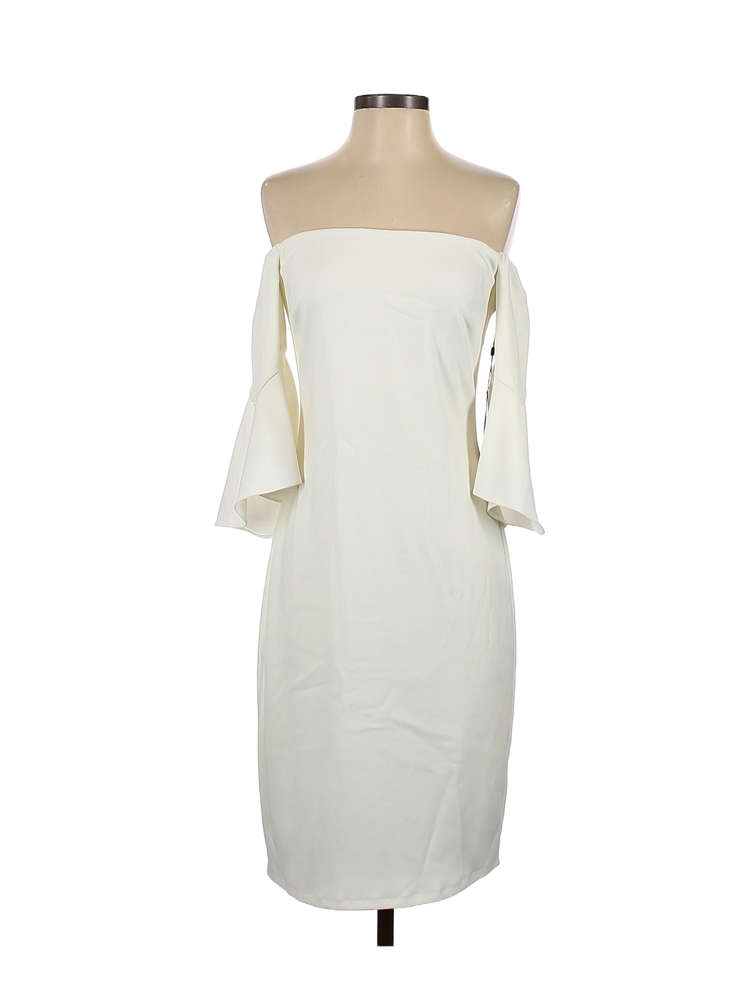 Laundry by Shelli Segal Solid White Ivory Casual Dress Size 4 72 off